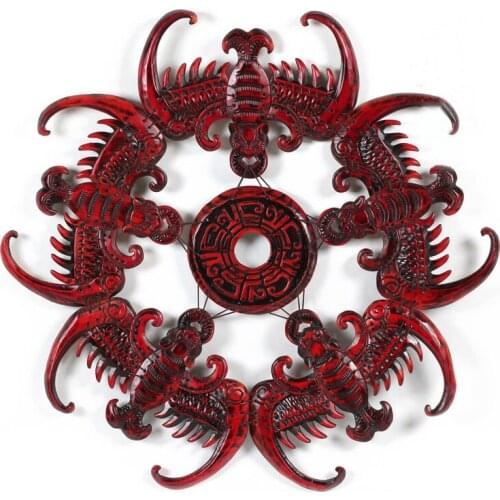 Five Blessings Bat Mahogany Wall To Hang New Chinese Style Porch Wall Hanging Decor Bedroom Wall Decor Room Decor Aesthetic