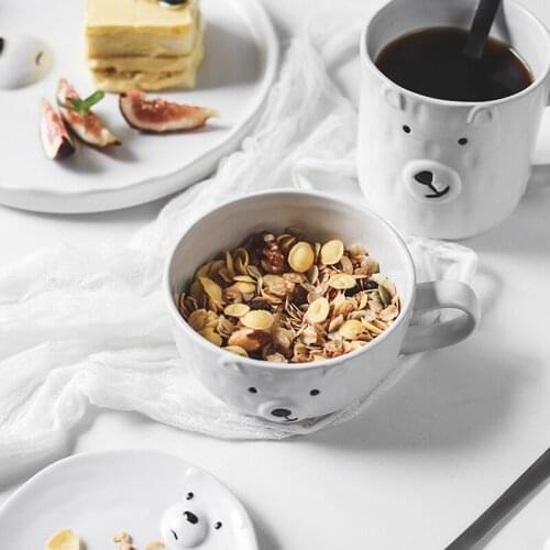 Nordic Ceramic Couple Mugs A Pair of Cute Simple Home Afternoon Tea with Spoon Coffee Milk Cup Modern Homedecoration Accessories