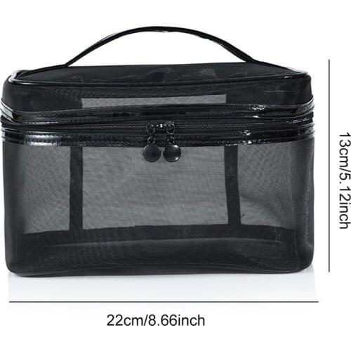 Women Men Necessary Portable Cosmetic Bag Transparent Travel Organizer Fashion Large Black Toiletry Bags Makeup Pouch