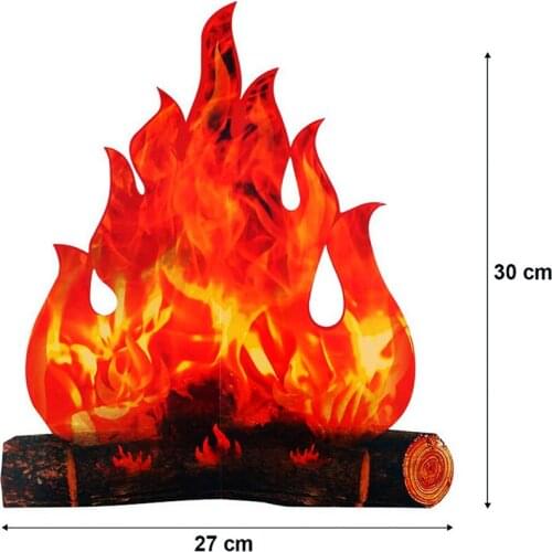 Bonfire Cardboard Halloween 3D Flame Holiday Decoration Realistic New Year Easter Christmas Firewood Pile Child Outdoor Fun Toys