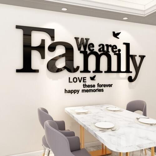 Creative stickers Self adhesive acrylic 3d wall sticker Living room dining room TV background wall decoration painting