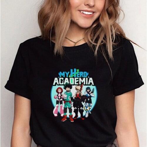 2021 Hot Sale My Hero Academia DeKu Anime Clothes Asian Size Tops Because Im Hero ! All Might Graphic T Shirt Fashion Cotton Tee