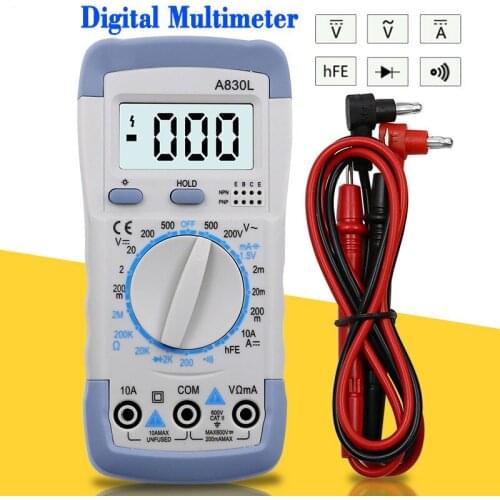 DC Voltage Multimeter 1PC A830L Ammeter Amper Tester Accessories Meter Gauge DC Voltage Portable Volt Tester Multimeter