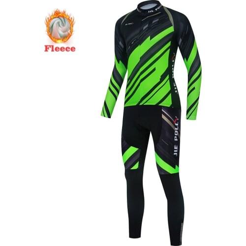 POSGA 2021 Men Winter Fleece Cycling Jersey Set Keep Warm Cycling Clothing Mountian Bike Bicycle Clothes Ropa Maillot Ciclismo