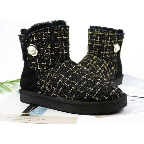 2020 cheap new womens shoes ankle boots wholesale and retail classic cowhide leather snow boots womens warm shoes