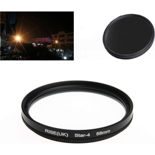 New arrive 58MM 4 Point Star Filter for Canon EF 18-55mm 50mm 85mm Camera Lens