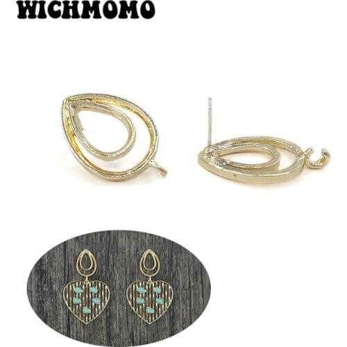 New 25mm 10pieces High Quality Zinc Alloy Double Water Drop Earring Base Connectors for DIY Earring Making Jewelry Accessories