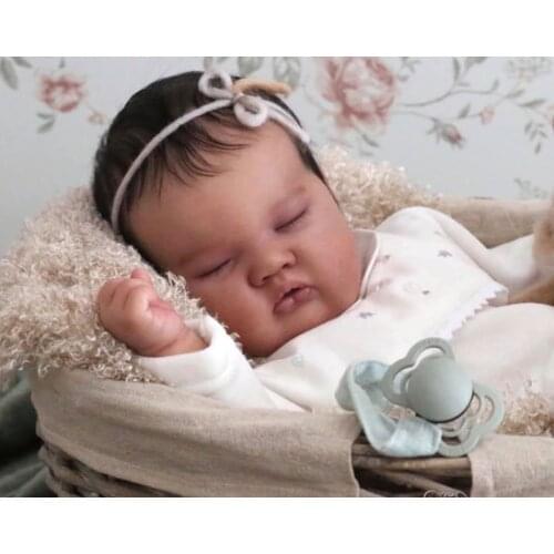 NPK 20inch Reborn Doll Kit ASHIA Cute Sleeping Baby Lifelike Soft Touch