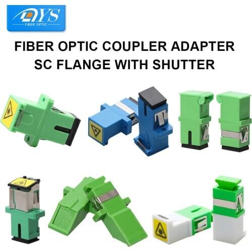 50pcs SC APC Simplex single-mode Fiber optic Adapter Auto Shutter SC flange connecto SC UPC Optical fiber coupler