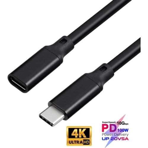 PD 100W 5A USB3.1 Type-C Extension Cable HD 4K 60Hz USB-C Gen 2 10Gbps Extender Cord For Macbook Nintendo Switch SAMSUNG Laptop
