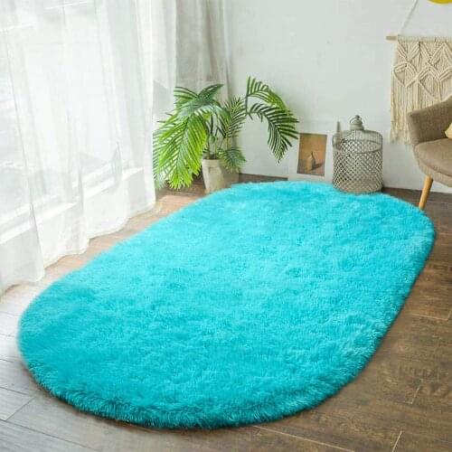 Fluffy Carpet for Bedroom Living Room Soft Oval Girls Rugs Modern Plush Shaggy Area Rug Home Decor Carpet Comfy Cute Nursery Rug