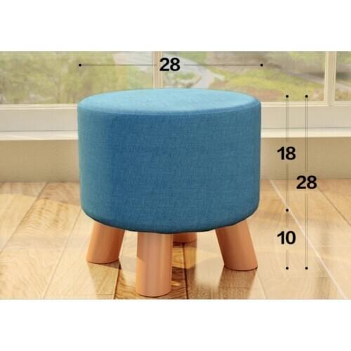 28*28*28cm Fabric Ottoman sofa stool Soild wood Footstool Mushroom stool