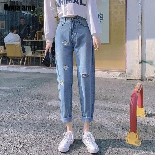 Женские джинсы с вышивкой Unua amo China At AliExpress