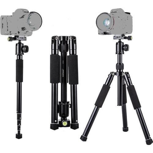 High quality Aluminum Alloy Professional Tripod with monopod+360 rotation horizontal Ball head for Cameras DSLR Canon Sony Nikon