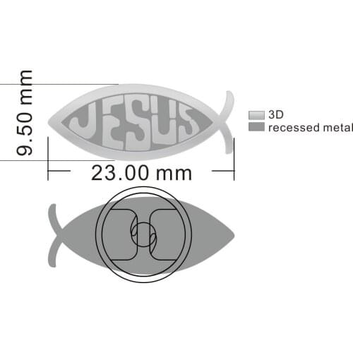Jesus Fish Pin Badge Metal Accessory Jewelry necklace Gift 2021 On Sale (300 Pcs/lot)