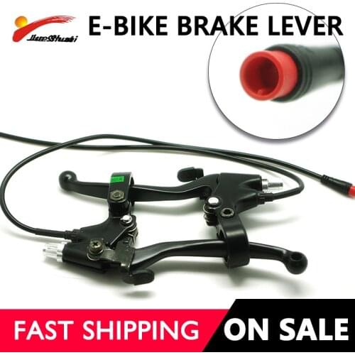 1 Pair Electric Bike Brake Lever for E-scooter ebike Cut Off Power Brake Aluminum Alloy Handlebar Electric Bicycle Parts