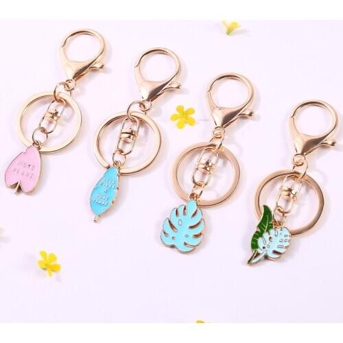 1379 Keychain Female Korean Creative Cute Key Ring Ring Car Small Pendant Mobile Phone Key Storage Chain Men and Women