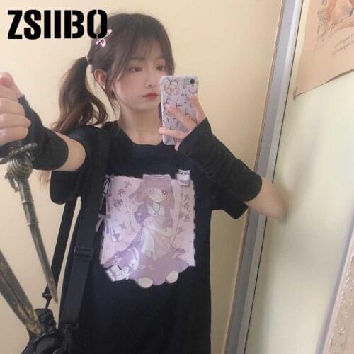 2020 Summer Funny Women T-shirt Ulzzang S-XXL Loose Top T Shirt Harajuku Vogue Tshirt accessory album brandy camisas clothes
