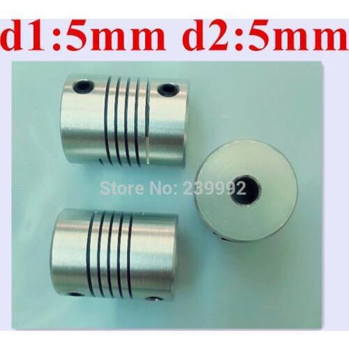 4pcs/lot 5x5mm flexible coupling shaft couplings OD19mm*25mm flexible shaft 5mm 5mm for cnc parts stepper motor