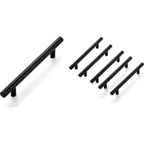 6Pcs Cupboard Handle Brushed Stainless Steel Kitchen Cabinet Door Knob Furniture Drawer Pull Hardware Pulls Bar Handle