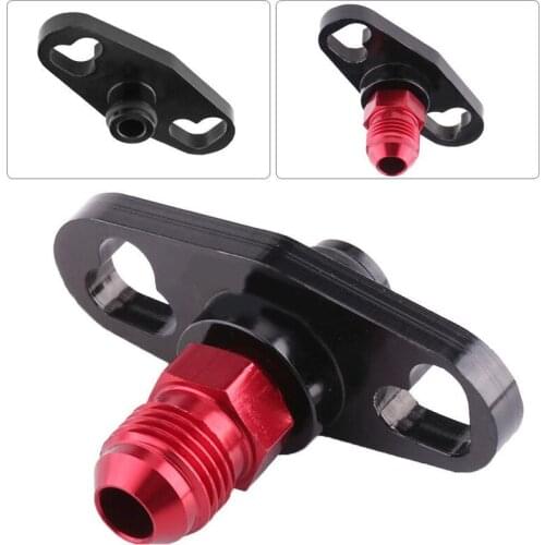 Aluminum Car Fuel Line Rail Pressure Regulator Adapter Kit Set For T.oyota N.issan New Red+Black Fuel Rail Adapter