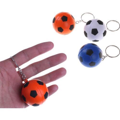 2pcs/lot Football Keychain Key Ring Pendant Creative Toy Kids Collection Model Color Randomly