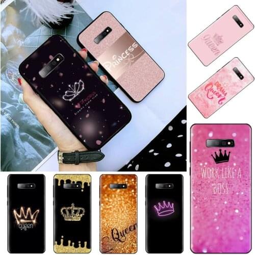 Queen princess crown Phone Case For Samsung galaxy S 7 8 9 10 20 edge A 6 10 20 30 50 51 70 note 10 plus