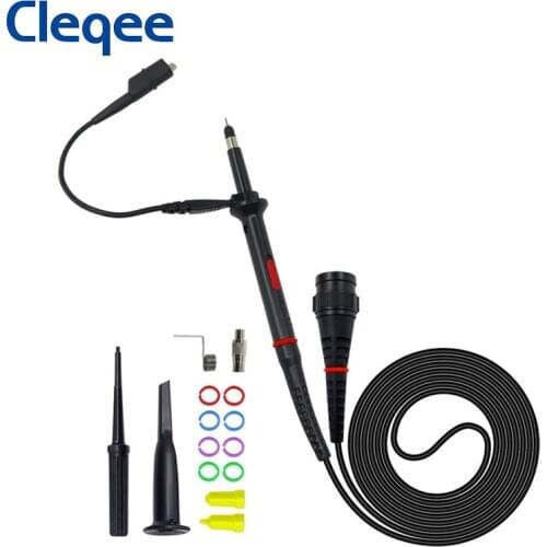 Cleqee P7000 100MHz 200MHz 300MHz Oscilloscope Probe X1/X10 BNC Plug Test Probe with Protective Cap Scope for Oscilloscope 130CM