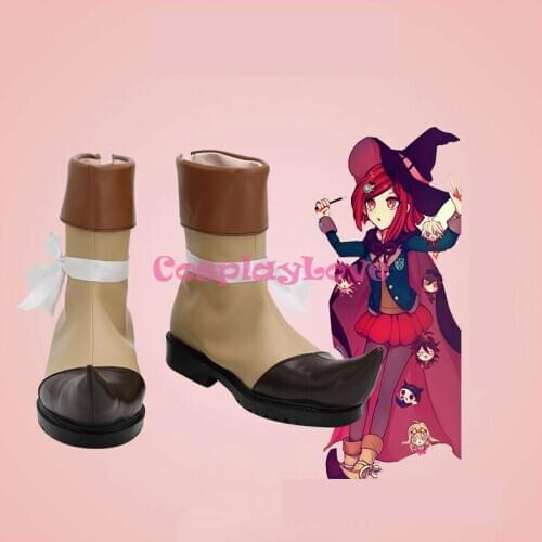 CosplayLove Danganronpa V3: Killing Harmony Himiko Yumeno Black Brown Shoes Cosplay Long Boots Leather Custom Made For Christmas
