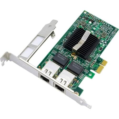 For 82576 Chip E1G42ET 1.25G Gigabit PCI Express 2.0 X1 Ethernet Converged Network Adapter, Dual RJ45 Copper Ports