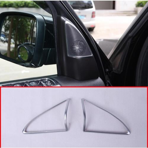 For Land rover Discovery 4 LR4 2009-2016 Car-Styling ABS Chrome Audio Speaker Frame Trim Auto Accessories 2pcs