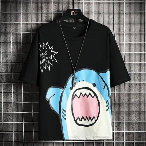 2021 New Mens Summer Fashion Casual Pure Cotton Loose Short Brand Classic Breathable High Quality Hip Hop T-shirt