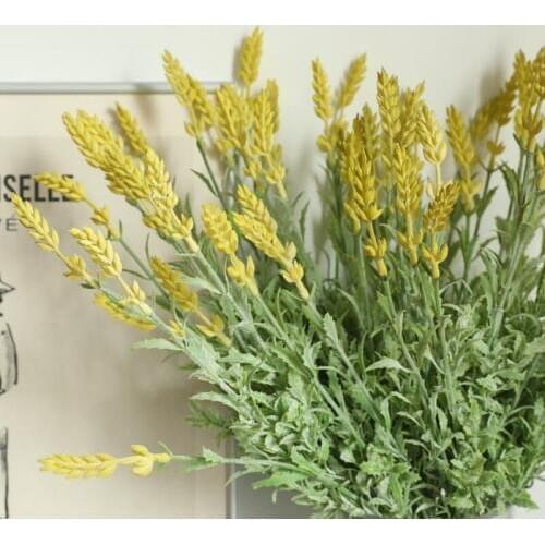 3 Head Artificial Lavender Simulation Plastic Plant Fake Lavender Flower Branch Wedding Home Party Decorations