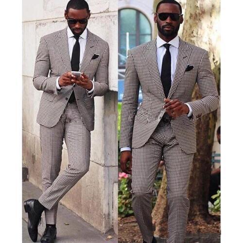 Handsome Groomsmen Peak Lapel Groom Tuxedos Mens Wedding Dress Man Jacket Blazer Prom Dinner (Jacket+Pants+Tie) A01