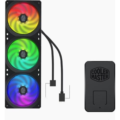 Cooler Master SF240 SF360R 5V3PIN ARGB 240mm 360mm Square Framed Addressable RGB LED Fan 360 Water Cooled Replacement PWM Fan