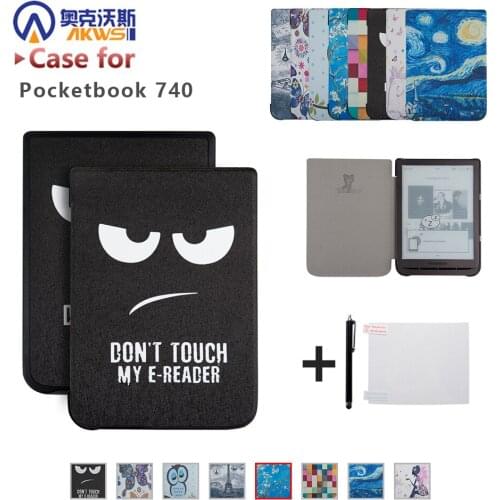 Magnetic Case for PocketBook 740 7.8 Inch InkPad 3 E-Book Auto/wake Printed Case + Gift