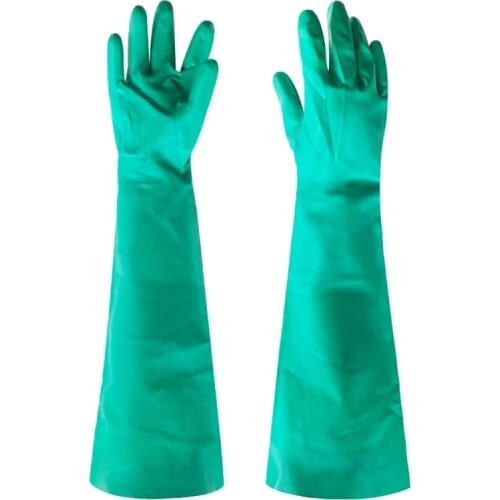 Multipurpose Long Aquarium Water Change Gloves Shoulder Length Natural Rubber