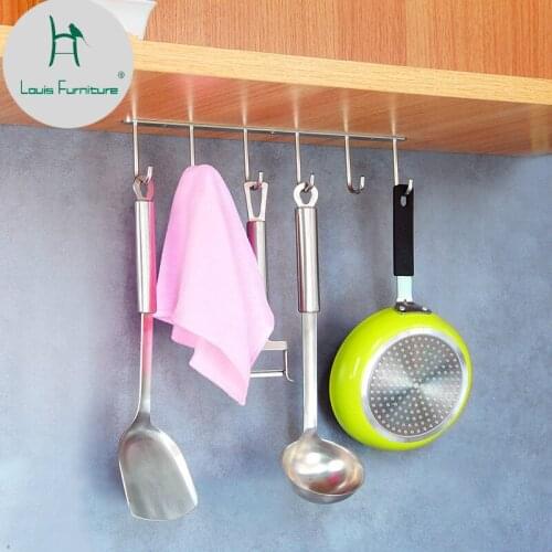 Louis Fashion Coat Racks Stainless Steel Overhead Kitchen Cabinet Floor Porch Wardrobe Clothes Hook