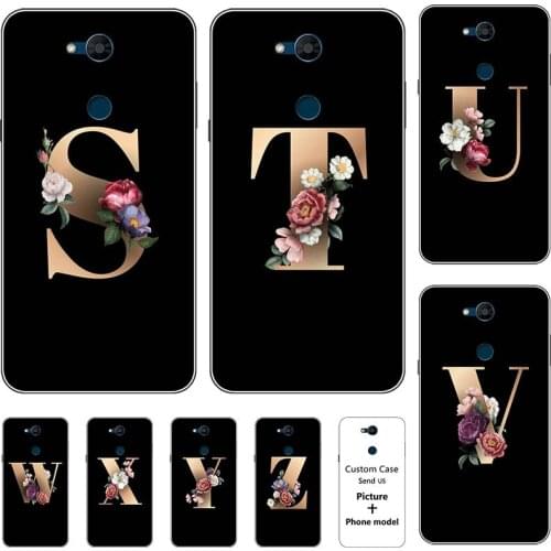 Flower 26 English Name Letters Custom Initial Case For LG X Power 3 XPower 3 LG X5 2018 Soft Silicone Cover