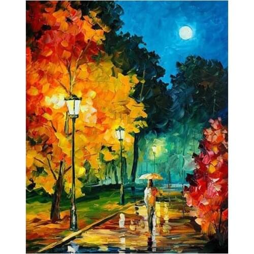 GATYZTORY DIY Painting By Numbers Abstract Landscape On Canvas Oil Pictures For Adults Acrylic Coloring By Number Frame Home Dec