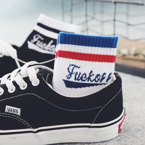 Men socks autumn winter funny socks gift colorful crew cotton Couple sports socks print calcetines hombre breathabl sox