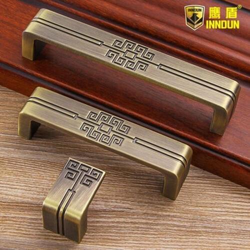 New Chinese classical antique bronze handle European antique wine cabinet handle drawer cabinets wardrobe door handle. 3pcs/lot