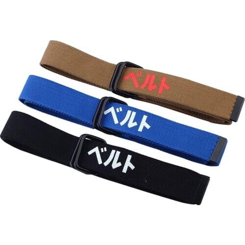 New Fashion Unisex Belt High Quality Nylon Ring Buckle Men Belt Alphabet Pinting Women Belt Casual Wild Canvas Belt Student Belt