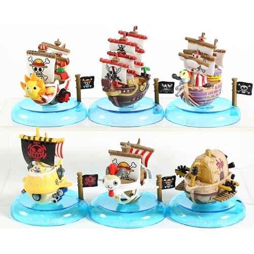 Going Merry Thousand Sunny Reid Voss Big Top Ship Model PVC Figure Collectible Toys 6pcs/set
