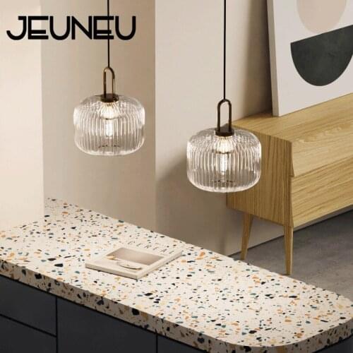 Nordic Modern Transparent/Milk White Glass Chandelier LED Simple Living Room Dining Room Bar Counter Bedroom Kitchen Lightings