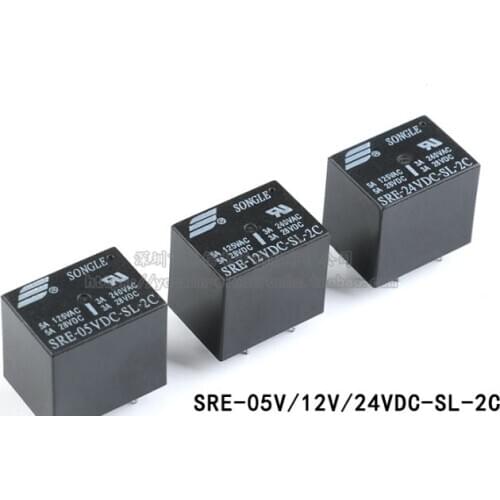SRE-05V 12V 24VDC-SL-2C 3A 8Pin 4137 electric relays ( 2 set of transformations )