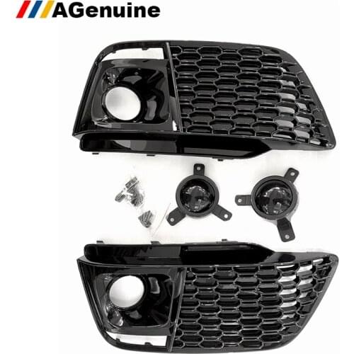 High quality ABS RS honeycomb style mesh grills front bumper fog lights grills foglamp mask grille for audi SQ5
