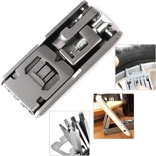 High quality Multi-function 17 in 1 Gadget Bicycle Repair Bike Tool accessories Steel Tool Portable Portable Mult E6G2