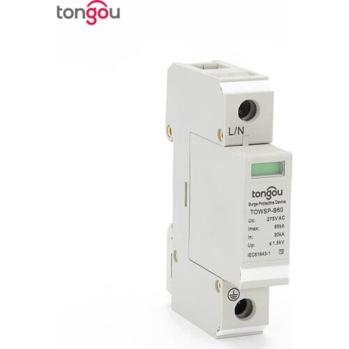 SPD 1P 30KA~60KA B ~275VAC House Surge Protector Protection Protective Low-voltage Arrester Device