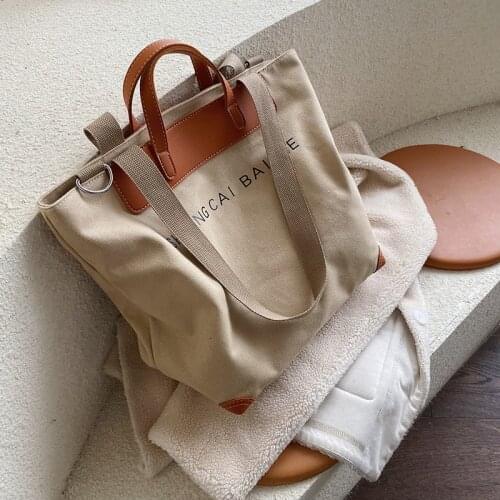 Khaki handbag for women 2021 new luxury handbags canvas tote bag purses crossbody shoulder baguette bag Shopping bucket bags
